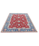 Ziegler 5'6'' X 7'6'' Hand-Knotted Wool Rug 5'6'' x 7'6'' (165 X 225) / Red / Blue