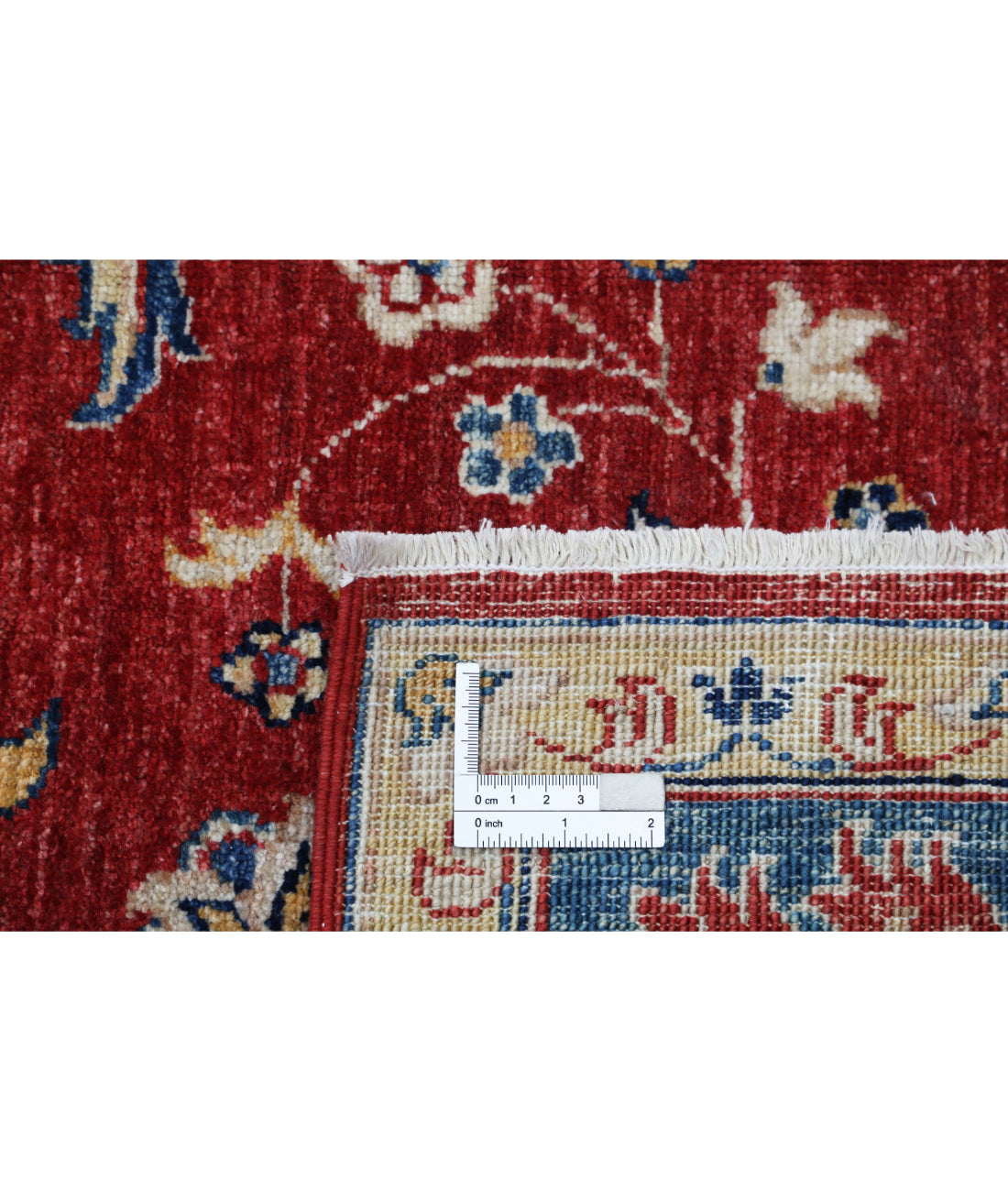 Ziegler 5'6'' X 7'6'' Hand-Knotted Wool Rug 5'6'' x 7'6'' (165 X 225) / Red / Blue