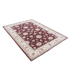 Ziegler 5'7'' X 7'7'' Hand-Knotted Wool Rug 5'7'' x 7'7'' (168 X 228) / Burgundy / Ivory