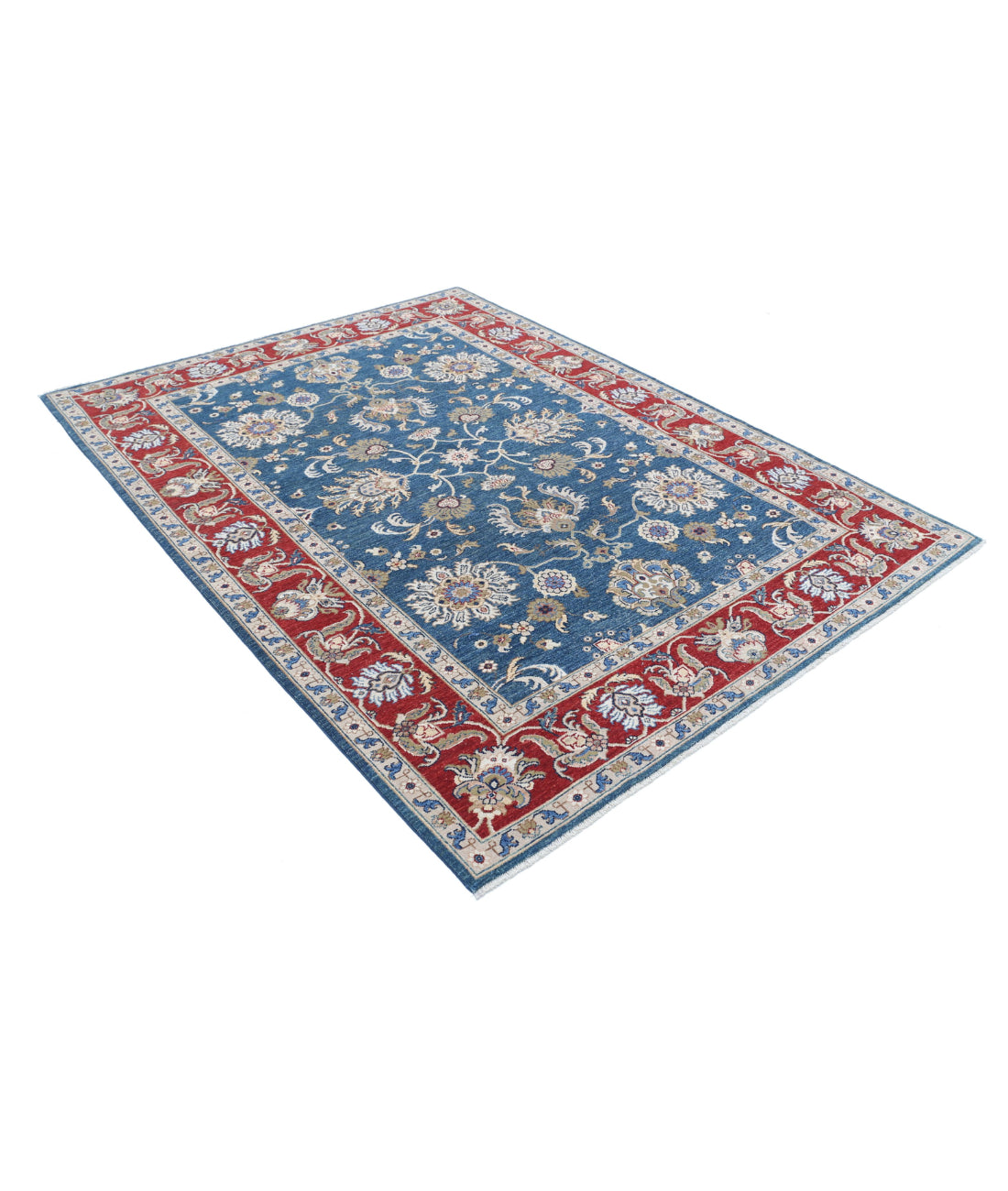 Ziegler 5'10'' X 7'9'' Hand-Knotted Wool Rug 5'10'' x 7'9'' (175 X 233) / Blue / Red