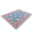 Ziegler 5'10'' X 7'9'' Hand-Knotted Wool Rug 5'10'' x 7'9'' (175 X 233) / Blue / Red