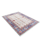 Ziegler 5'6'' X 7'6'' Hand-Knotted Wool Rug 5'6'' x 7'6'' (165 X 225) / Ivory / Blue