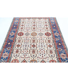 Ziegler 5'6'' X 7'6'' Hand-Knotted Wool Rug 5'6'' x 7'6'' (165 X 225) / Ivory / Blue