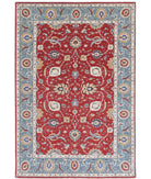 Ziegler 6'5'' X 9'8'' Hand-Knotted Wool Rug 6'5'' x 9'8'' (193 X 290) / Red / Blue