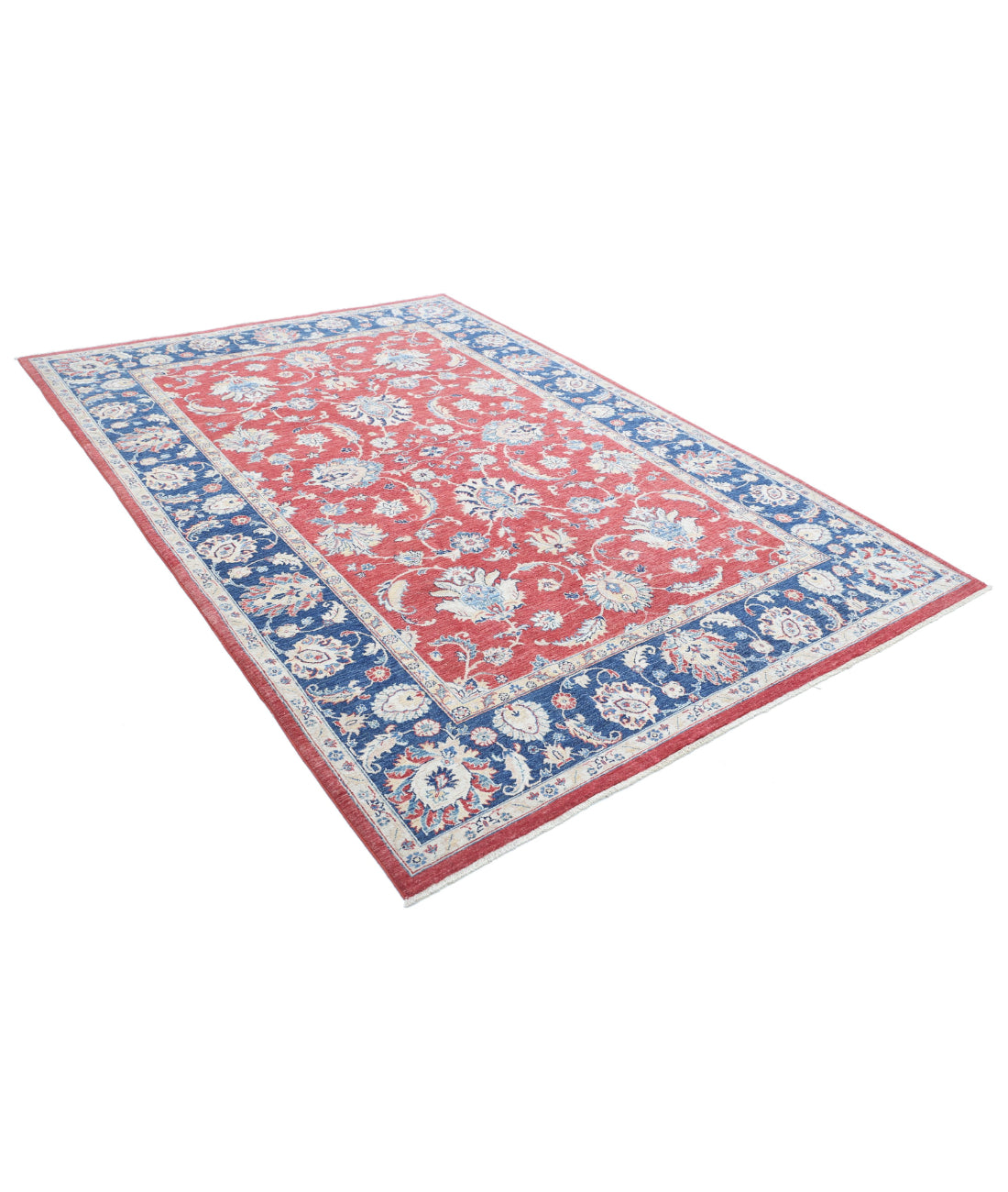 Ziegler 6'8'' X 9'8'' Hand-Knotted Wool Rug 6'8'' x 9'8'' (200 X 290) / Red / Blue