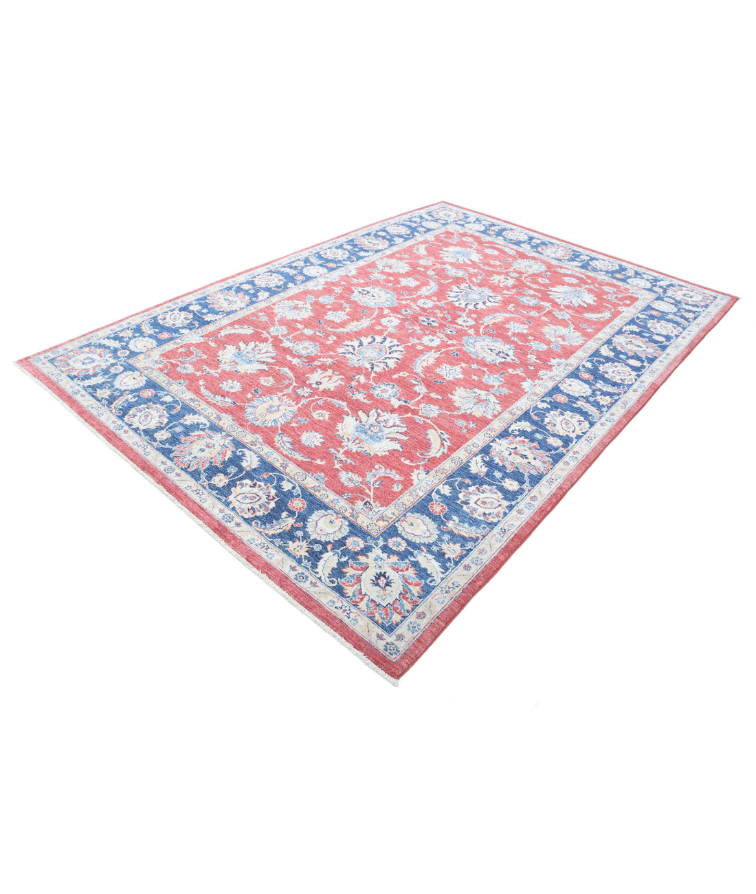 Ziegler 6'8'' X 9'8'' Hand-Knotted Wool Rug 6'8'' x 9'8'' (200 X 290) / Red / Blue