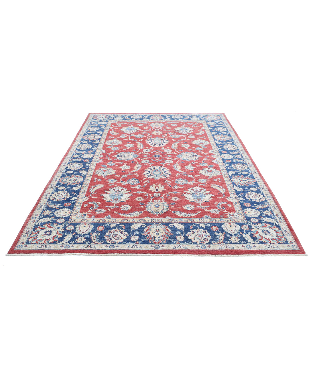 Ziegler 6'8'' X 9'8'' Hand-Knotted Wool Rug 6'8'' x 9'8'' (200 X 290) / Red / Blue