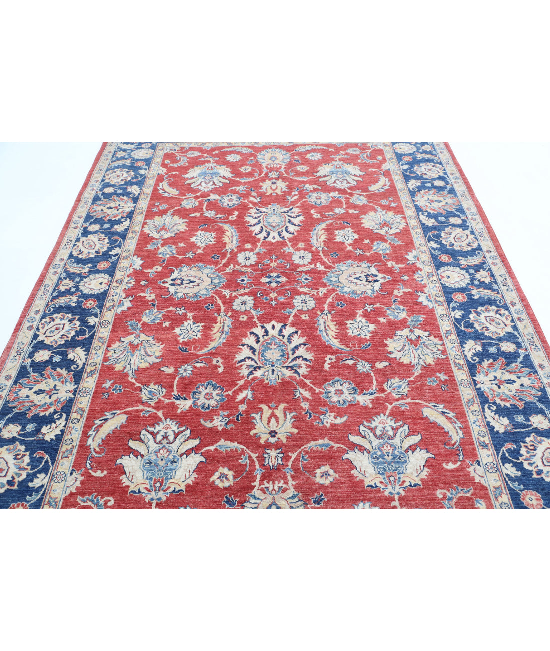 Ziegler 6'8'' X 9'8'' Hand-Knotted Wool Rug 6'8'' x 9'8'' (200 X 290) / Red / Blue