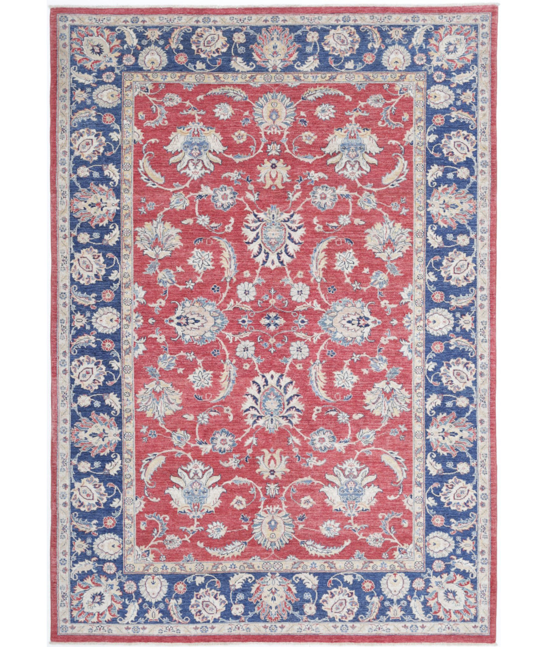 Ziegler 6'8'' X 9'8'' Hand-Knotted Wool Rug 6'8'' x 9'8'' (200 X 290) / Red / Blue