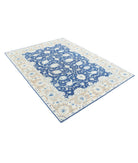 Ziegler 5'8'' X 7'6'' Hand-Knotted Wool Rug 5'8'' x 7'6'' (170 X 225) / Blue / Taupe