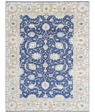 Ziegler 5'8'' X 7'6'' Hand-Knotted Wool Rug 5'8'' x 7'6'' (170 X 225) / Blue / Taupe