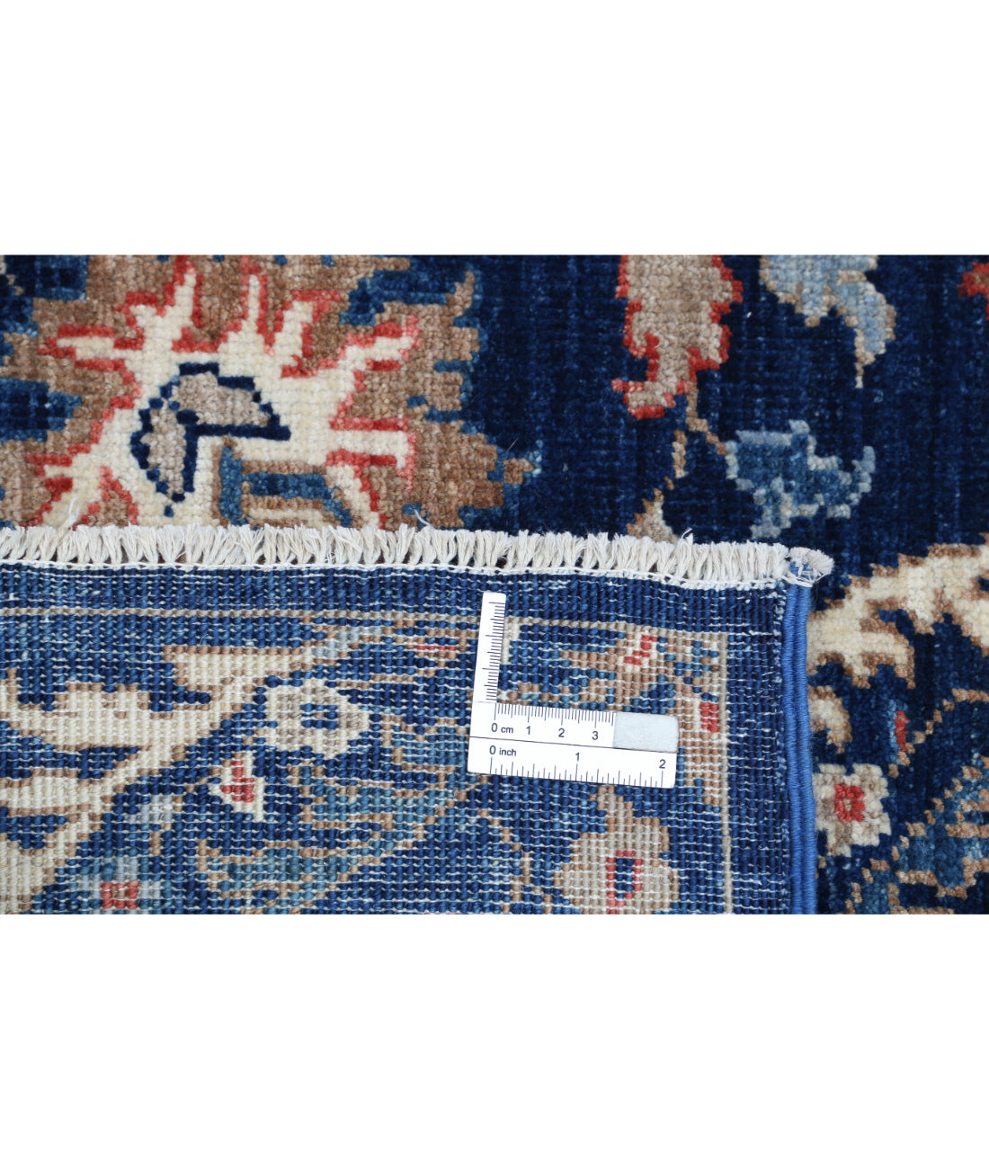 Artemix 5'4'' X 7'6'' Hand-Knotted Wool Rug 5'4'' x 7'6'' (160 X 225) / Blue / Ivory