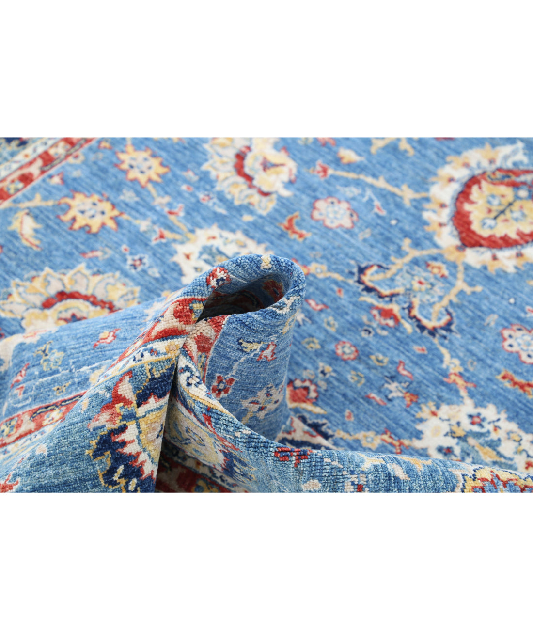 Ziegler 5'7'' X 7'10'' Hand-Knotted Wool Rug 5'7'' x 7'10'' (168 X 235) / Blue / Red