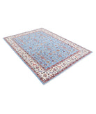 Ziegler 5'9'' X 7'9'' Hand-Knotted Wool Rug 5'9'' x 7'9'' (173 X 233) / Blue / Ivory