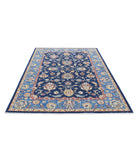 Ziegler 5'6'' X 8'1'' Hand-Knotted Wool Rug 5'6'' x 8'1'' (165 X 243) / Blue / Gold