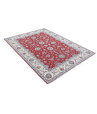 Ziegler 4'11'' X 6'7'' Hand-Knotted Wool Rug 4'11'' x 6'7'' (148 X 198) / Red / Ivory