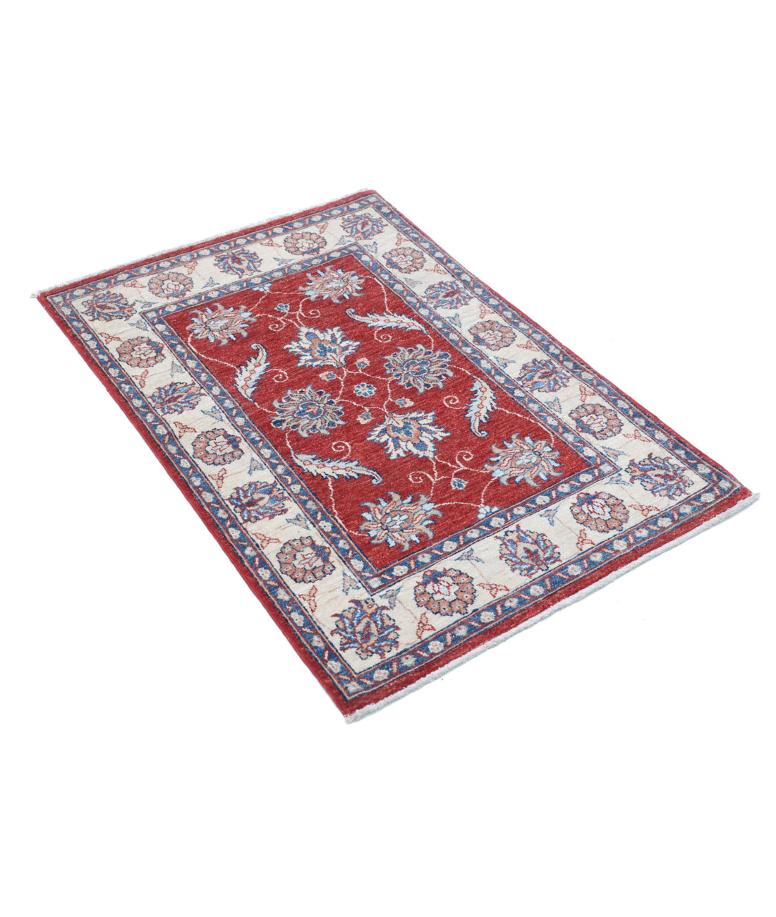 Ziegler 2'8'' X 3'10'' Hand-Knotted Wool Rug 2'8'' x 3'10'' (80 X 115) / Red / Ivory