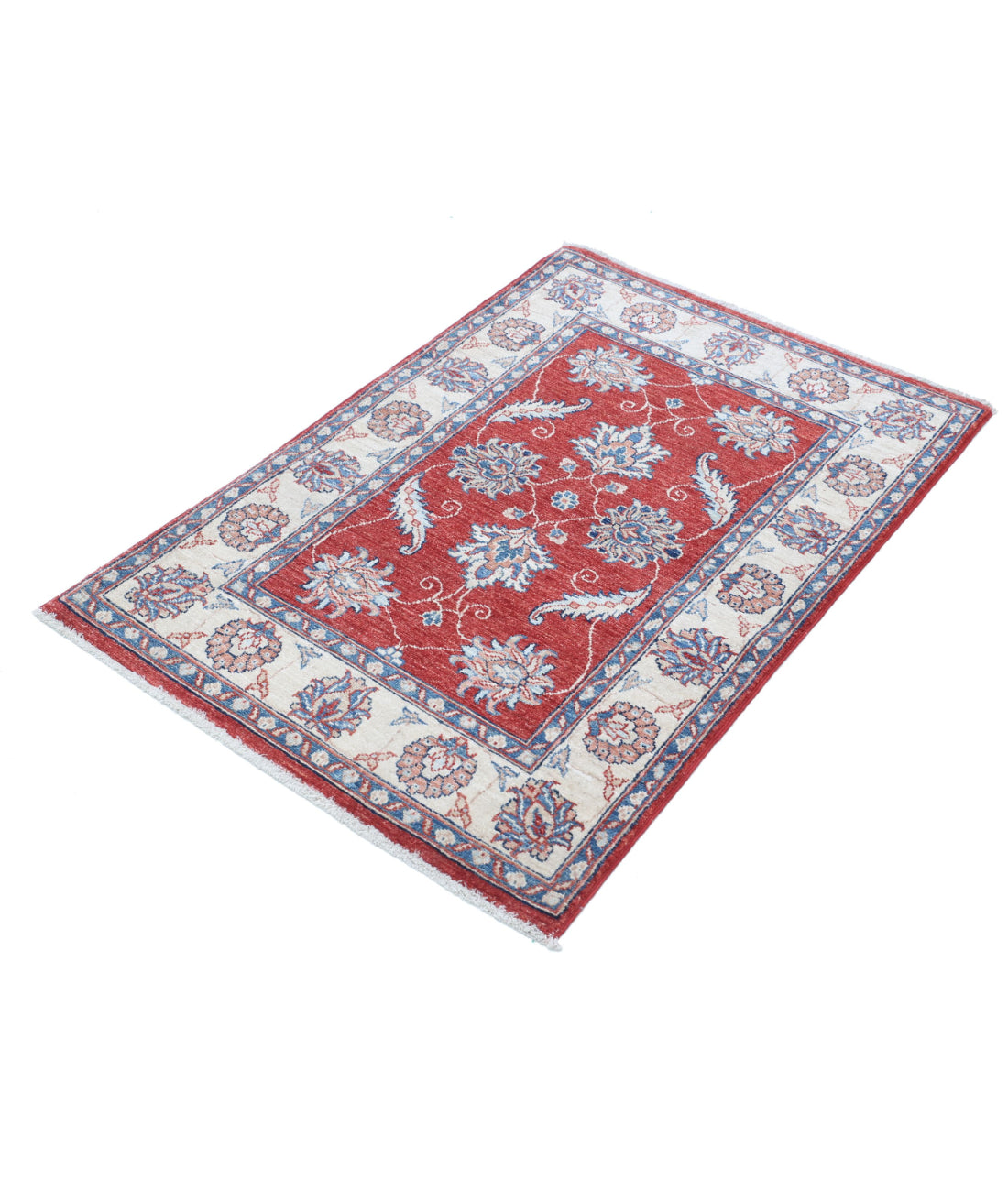 Ziegler 2'8'' X 3'10'' Hand-Knotted Wool Rug 2'8'' x 3'10'' (80 X 115) / Red / Ivory