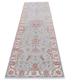 Ziegler 2'8'' X 9'8'' Hand-Knotted Wool Rug 2'8'' x 9'8'' (80 X 290) / Grey / Ivory