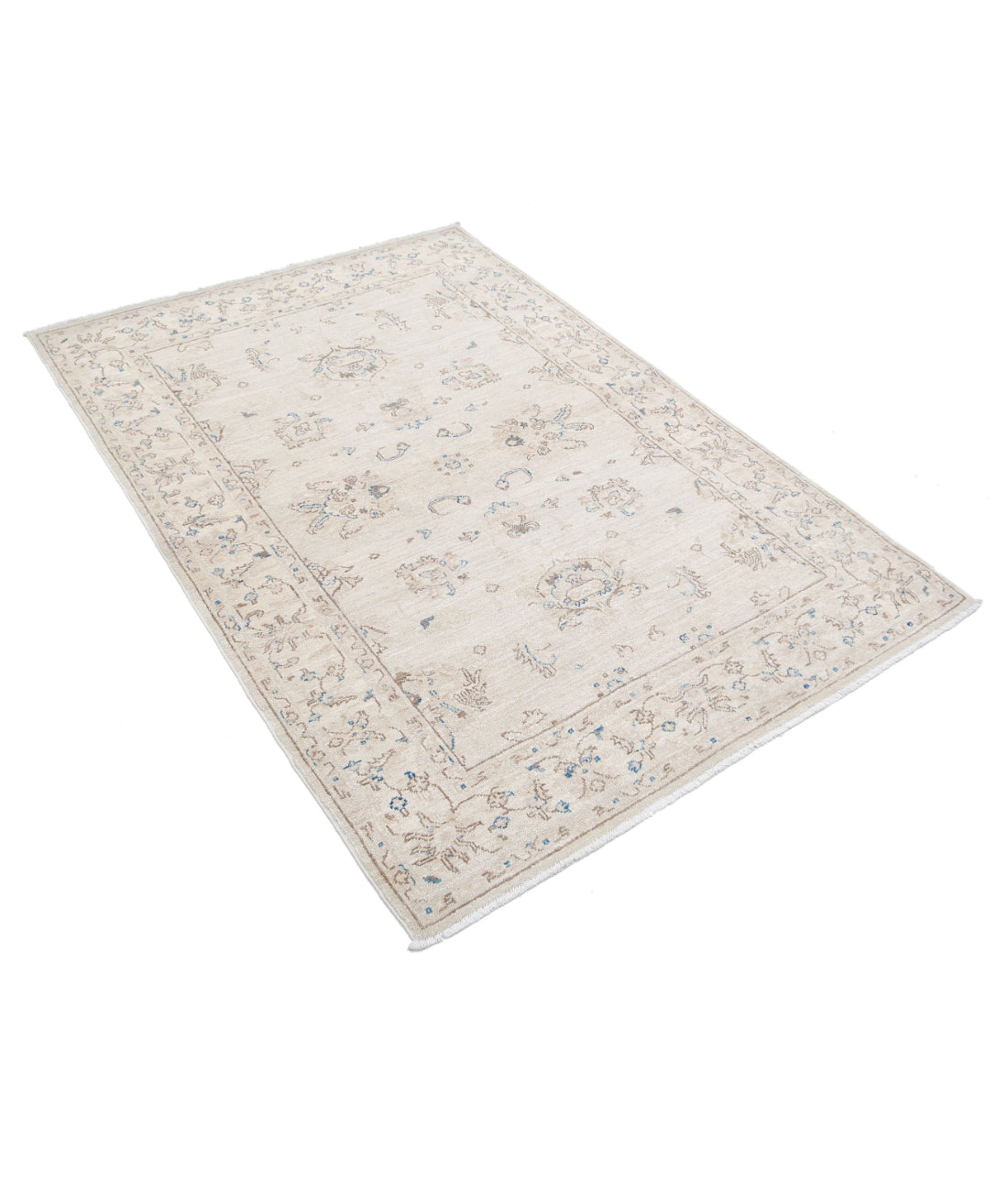 Serenity 3'10'' X 5'9'' Hand-Knotted Wool Rug 3'10'' x 5'9'' (115 X 173) / Grey / Ivory