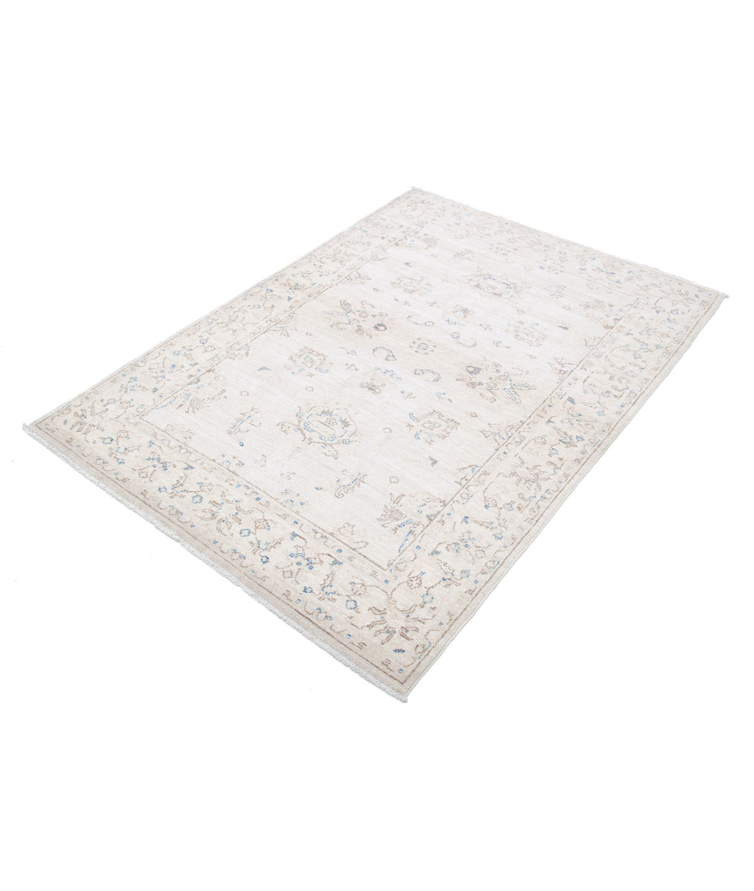 Serenity 3'10'' X 5'9'' Hand-Knotted Wool Rug 3'10'' x 5'9'' (115 X 173) / Grey / Ivory