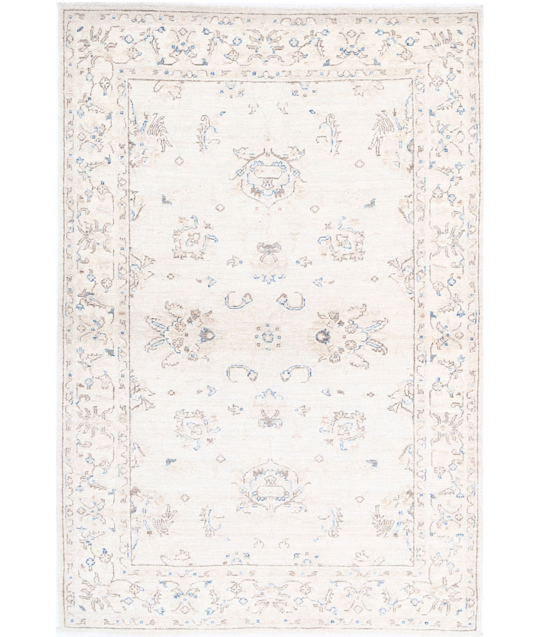 Serenity 3'10'' X 5'9'' Hand-Knotted Wool Rug 3'10'' x 5'9'' (115 X 173) / Grey / Ivory