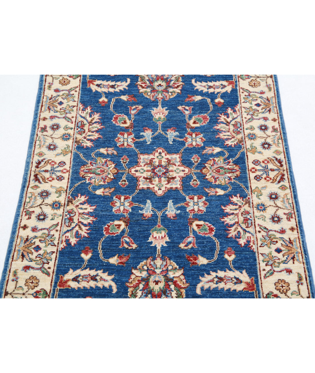 Ziegler 2'7'' X 3'10'' Hand-Knotted Wool Rug 2'7'' x 3'10'' (78 X 115) / Blue / Ivory