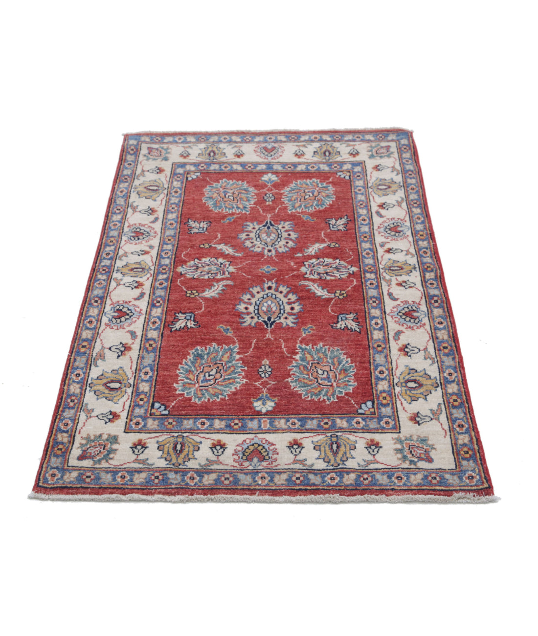 Ziegler 2'7'' X 4'4'' Hand-Knotted Wool Rug 2'7'' x 4'4'' (78 X 130) / Red / Ivory