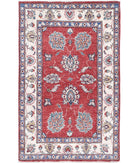 Ziegler 2'7'' X 4'4'' Hand-Knotted Wool Rug 2'7'' x 4'4'' (78 X 130) / Red / Ivory