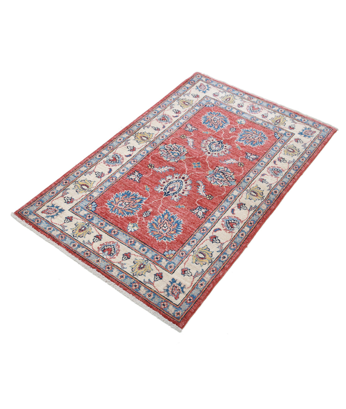 Ziegler 2'7'' X 4'2'' Hand-Knotted Wool Rug 2'7'' x 4'2'' (78 X 125) / Red / Ivory