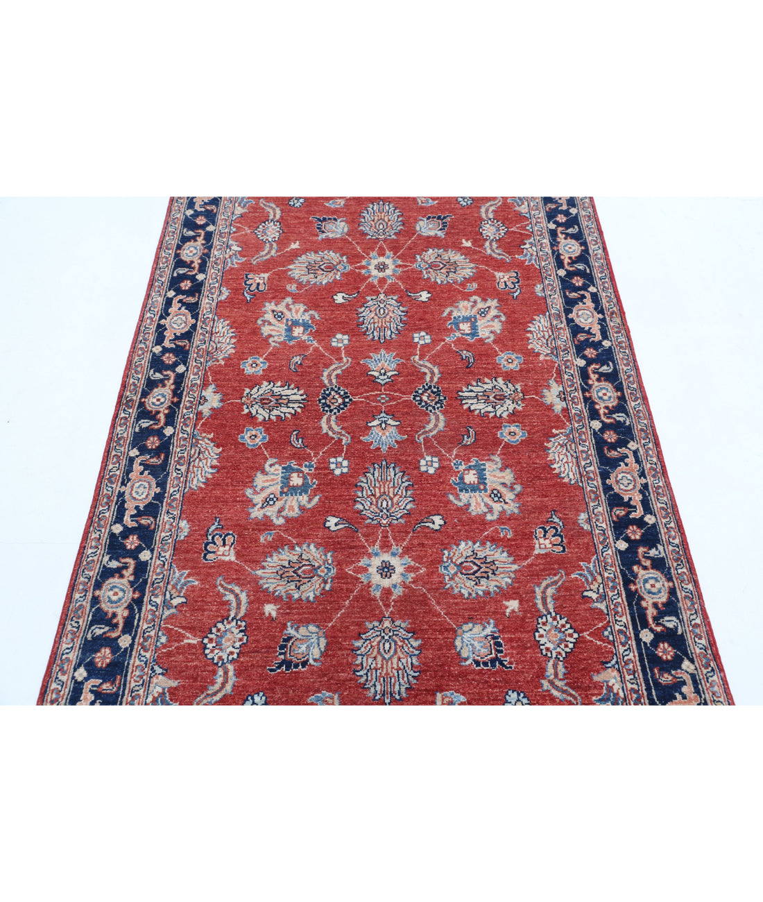 Ziegler 3'9'' X 6'0'' Hand-Knotted Wool Rug 3'9'' x 6'0'' (113 X 180) / Red / Blue