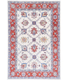 Ziegler 3'10'' X 5'10'' Hand-Knotted Wool Rug 3'10'' x 5'10'' (115 X 175) / Ivory / Red