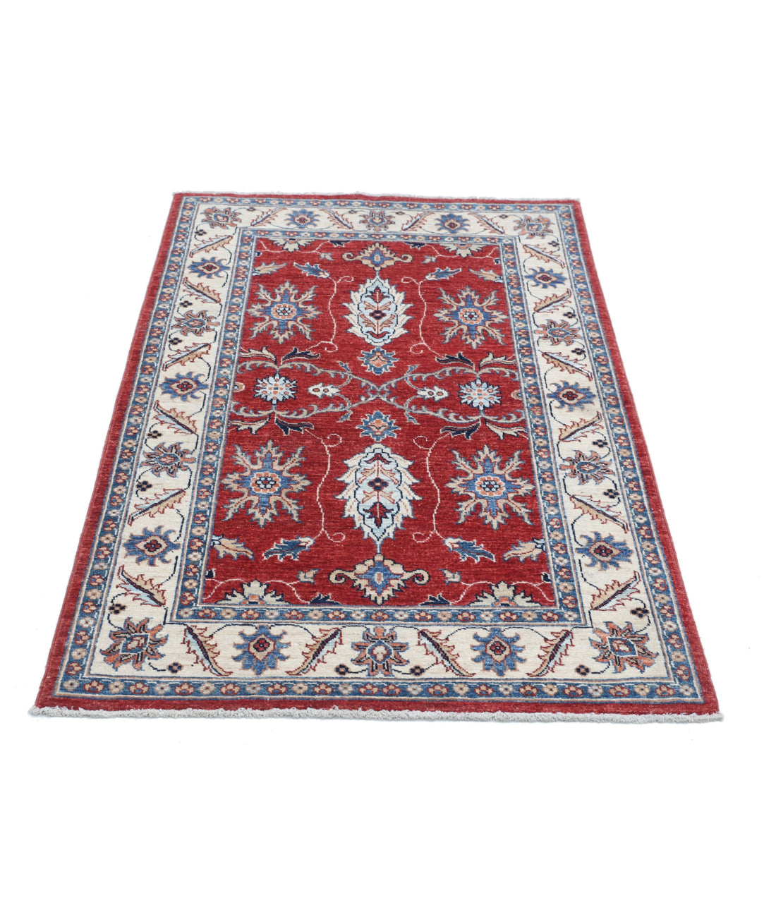 Ziegler 3'1'' X 4'11'' Hand-Knotted Wool Rug 3'1'' x 4'11'' (93 X 148) / Red / Ivory