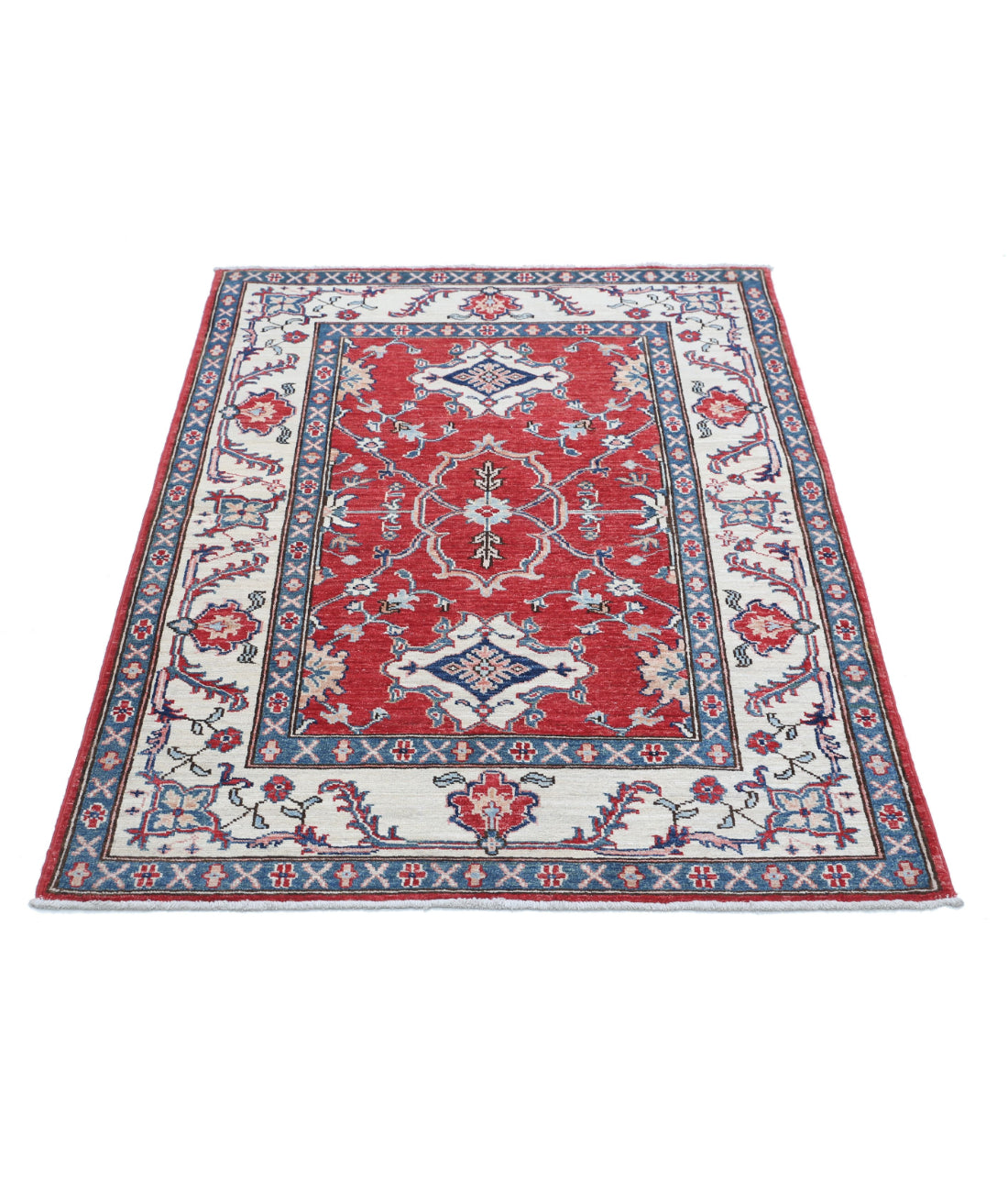 Ziegler 3'3'' X 4'9'' Hand-Knotted Wool Rug 3'3'' x 4'9'' (98 X 143) / Red / Ivory