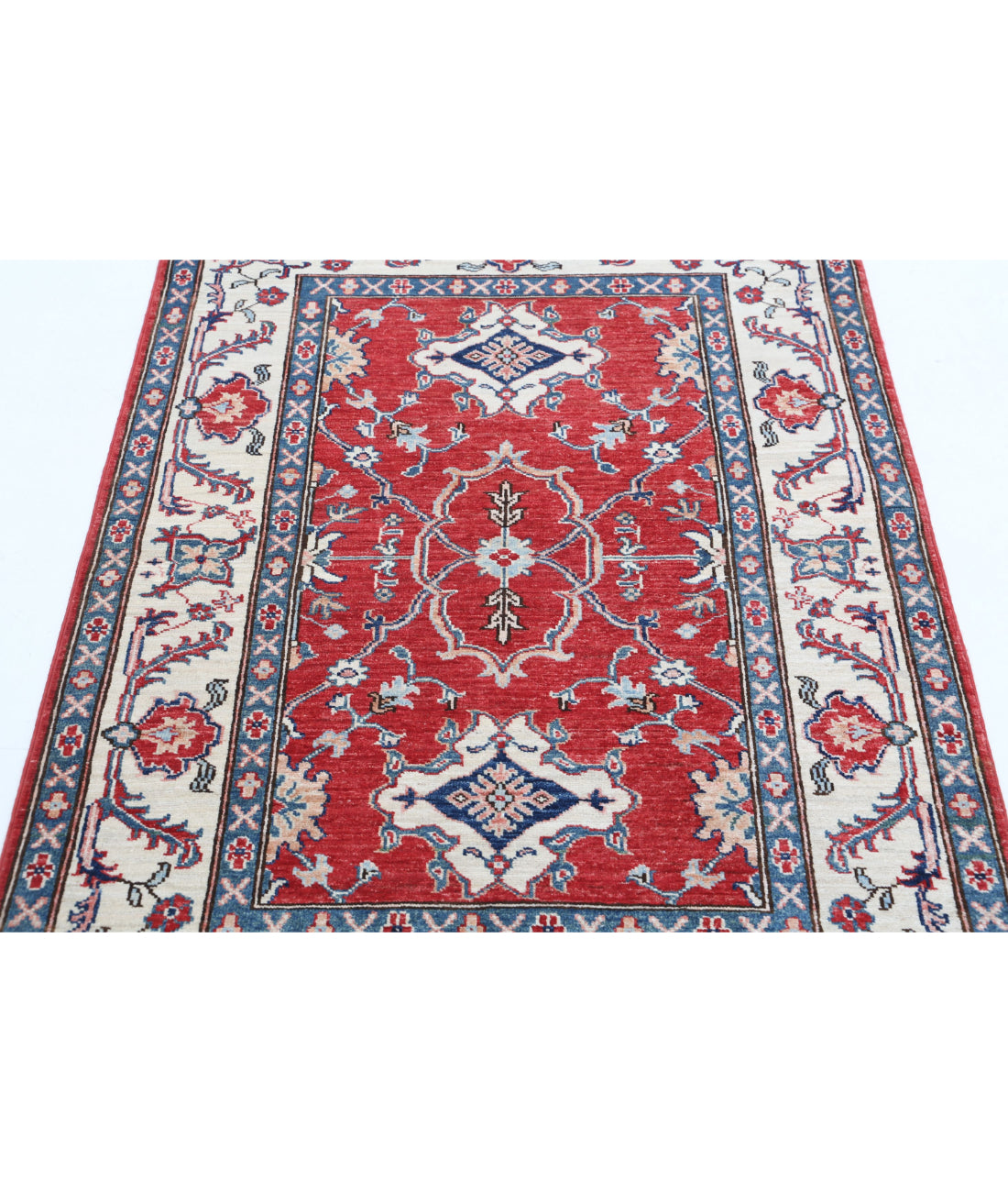 Ziegler 3'3'' X 4'9'' Hand-Knotted Wool Rug 3'3'' x 4'9'' (98 X 143) / Red / Ivory