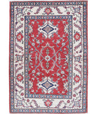 Ziegler 3'3'' X 4'9'' Hand-Knotted Wool Rug 3'3'' x 4'9'' (98 X 143) / Red / Ivory