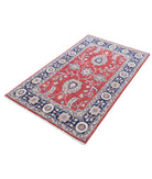 Ziegler 3'1'' X 5'2'' Hand-Knotted Wool Rug 3'1'' x 5'2'' (93 X 155) / Red / Blue