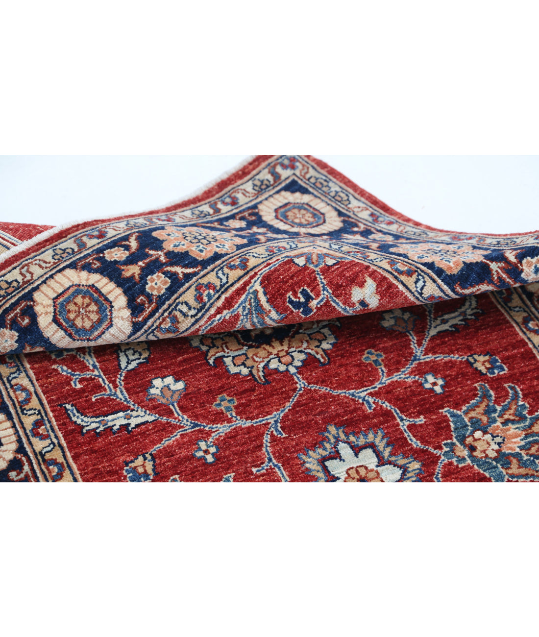 Ziegler 3'1'' X 5'2'' Hand-Knotted Wool Rug 3'1'' x 5'2'' (93 X 155) / Red / Blue