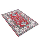 Ziegler 3'2'' X 4'8'' Hand-Knotted Wool Rug 3'2'' x 4'8'' (95 X 140) / Red / Ivory