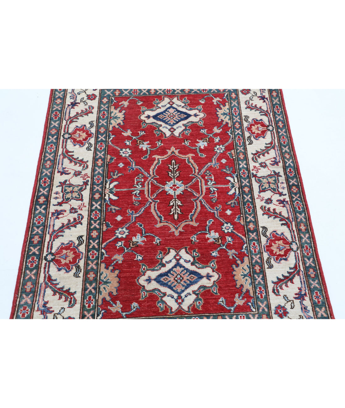 Ziegler 3'2'' X 4'8'' Hand-Knotted Wool Rug 3'2'' x 4'8'' (95 X 140) / Red / Ivory