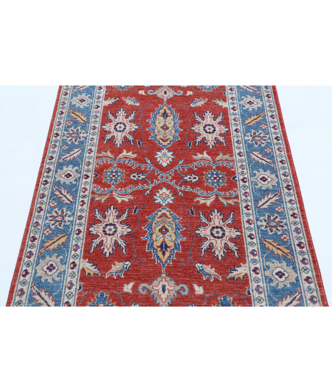 Ziegler 3'3'' X 5'0'' Hand-Knotted Wool Rug 3'3'' x 5'0'' (98 X 150) / Red / Blue