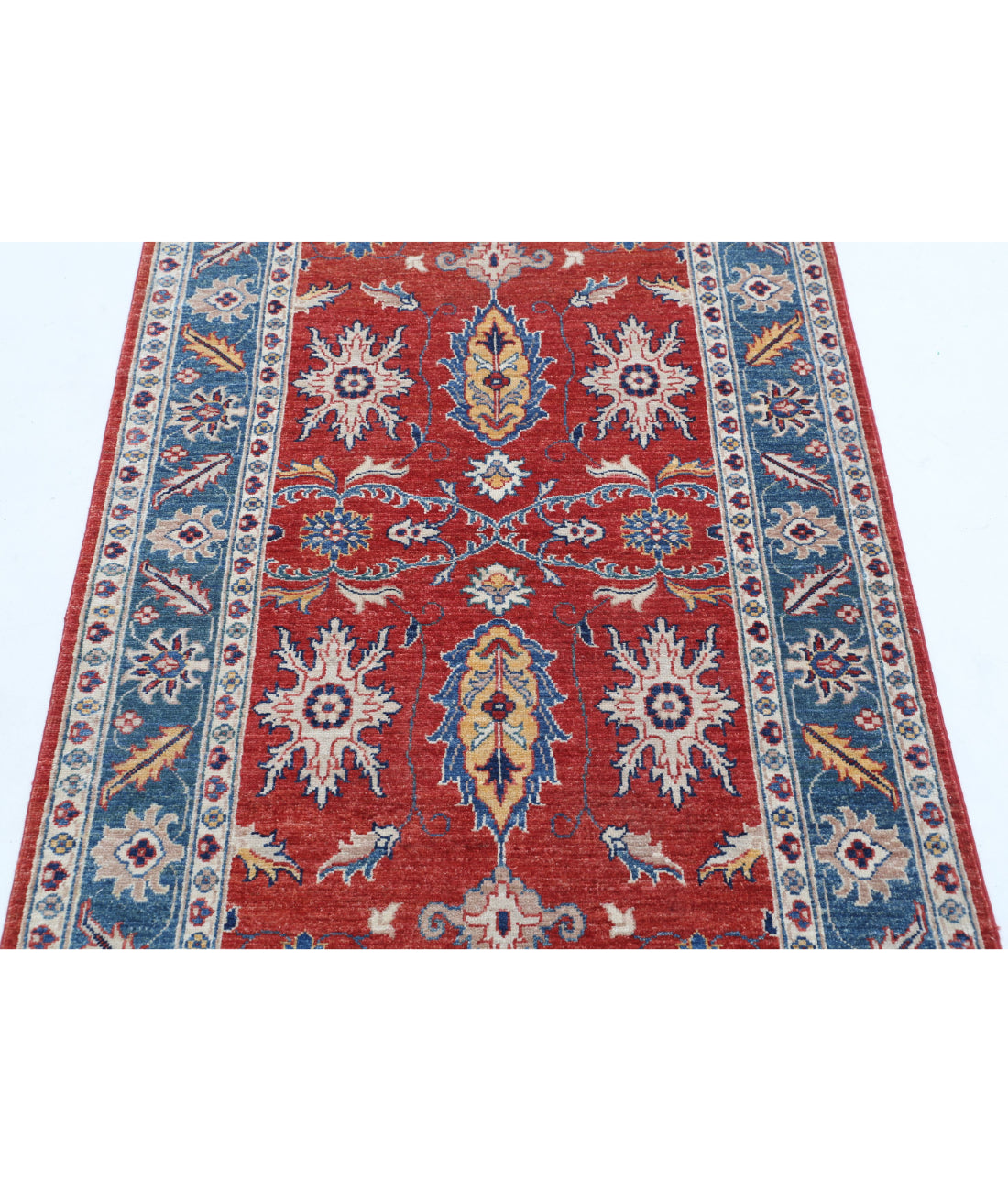 Ziegler 3'3'' X 5'0'' Hand-Knotted Wool Rug 3'3'' x 5'0'' (98 X 150) / Red / Blue