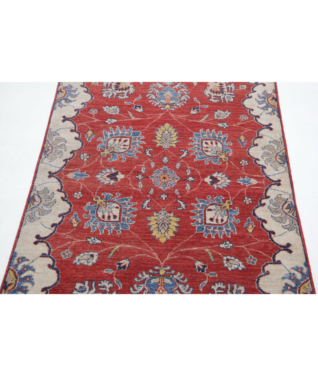 Ziegler 3'1'' X 5'1'' Hand-Knotted Wool Rug 3'1'' x 5'1'' (93 X 153) / Red / Ivory