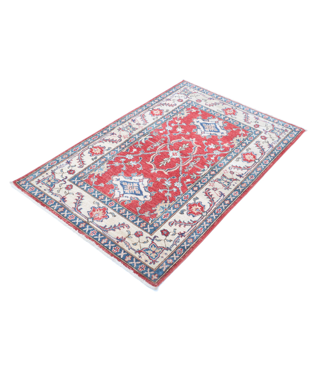 Ziegler 3'1'' X 4'10'' Hand-Knotted Wool Rug 3'1'' x 4'10'' (93 X 145) / Red / Ivory