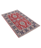 Ziegler 3'2'' X 5'1'' Hand-Knotted Wool Rug 3'2'' x 5'1'' (95 X 153) / Red / Blue