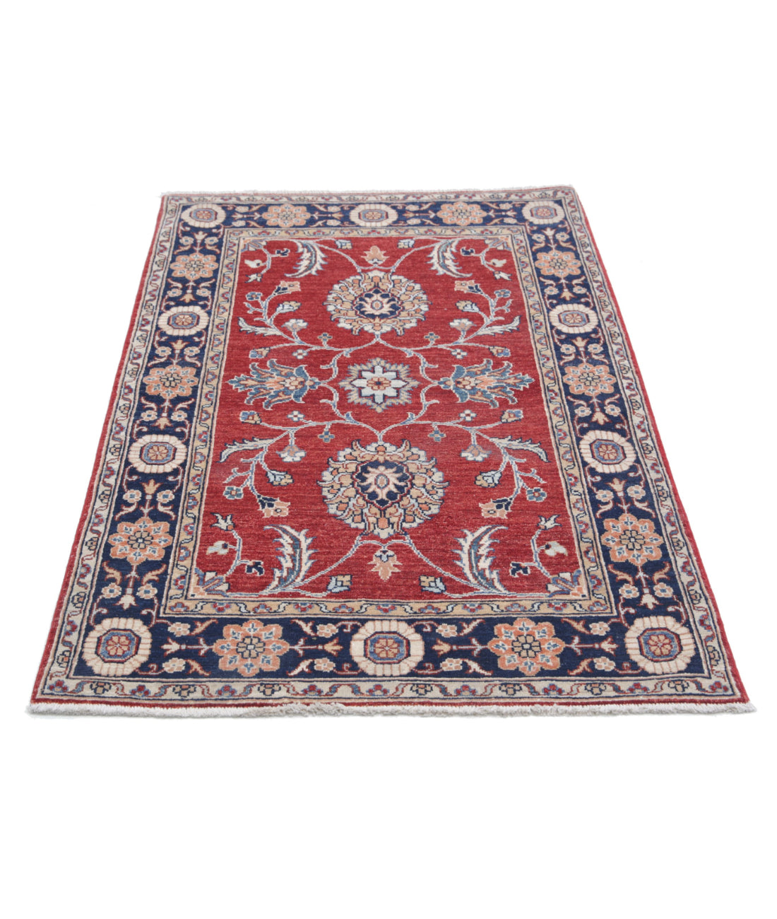 Ziegler 3'2'' X 5'1'' Hand-Knotted Wool Rug 3'2'' x 5'1'' (95 X 153) / Red / Blue