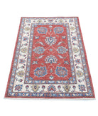 Ziegler 2'6'' X 4'0'' Hand-Knotted Wool Rug 2'6'' x 4'0'' (75 X 120) / Red / Ivory