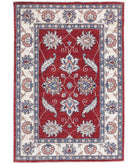 Ziegler 2'9'' X 4'0'' Hand-Knotted Wool Rug 2'9'' x 4'0'' (83 X 120) / Red / Ivory