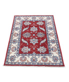 Ziegler 2'9'' X 4'0'' Hand-Knotted Wool Rug 2'9'' x 4'0'' (83 X 120) / Red / Ivory