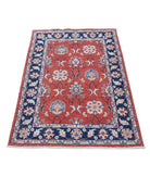 Ziegler 2'8'' X 4'3'' Hand-Knotted Wool Rug 2'8'' x 4'3'' (80 X 128) / Rust / Blue